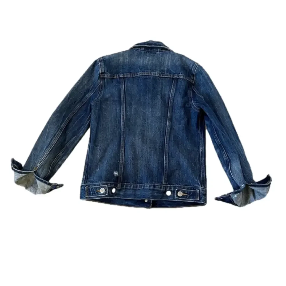 LEVI’s Ex Boyfriend Trucker Jacket in Blue Woodstock, XS - Picture 6 of 16